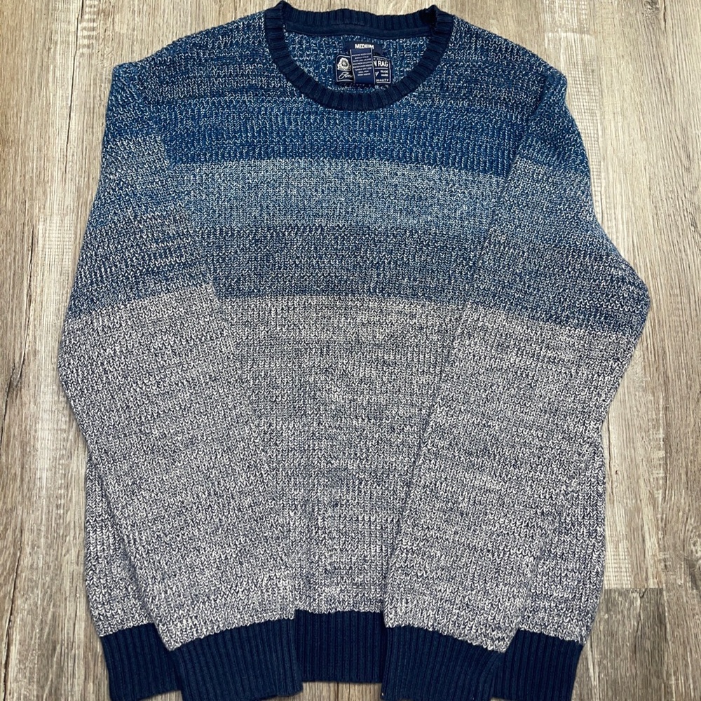 American Rag Blue Chunky Knit Womens Sweater Size Medium
